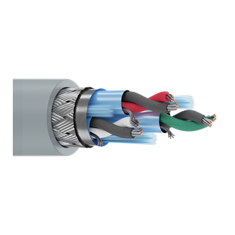 Belden 8163 24/3P RS-232/422 Low Cap Cable TC I/O Shield CM Datalene PE/PVC 300V Chrome