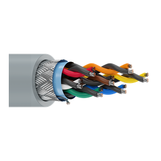 Belden 9808 28/7P RS-232/422 Low Cap Cable TC Shielded CL2 PP/PVC 30V Chrome