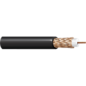 Belden 8218 27 AWG 75 Ohm RG-59 Mini Coax Cable BCCS Shielded PE/PVC 30V Black