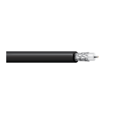 Belden 8262 20 AWG 50 Ohm RG-58 Mil-Spec Coax Cable TC Shielded PE/PVC 1400V Black
