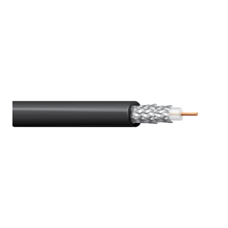 Belden 8281 20 AWG 75 Ohm RG-59 Coax Cable BC Shielded PE/PE 2900V Black