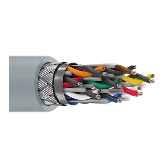 Belden 8308 22/8P RS-232 Low Cap Cable TC Shielded CMG SR-PVC/PVC 300V Chrome