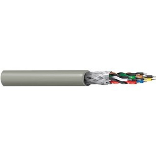 Belden 8336 Multi-Conductor - Low Capacitance Computer Cable for EIA RS-232 Applications 6-Pair 24 AWG PVCR Shield PVC Chrome