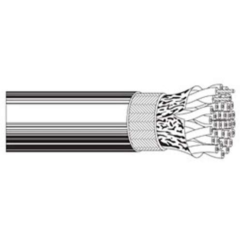 Belden 8348 Multi-Conductor - Low Capacitance Computer Cable for EIA RS-232 Applications 18-Pair 24 AWG PVCR Shield PVC Chrome