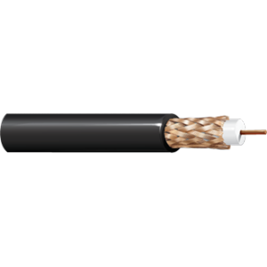 Belden 9201 20 AWG 50 Ohm RG-58/U Coax Cable BC Shielded PE/PVC 1900V Black