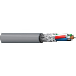 Belden 9611 24/6C EIA RS-232 Computer Cable TC Shielded CMG SR-PVC/PVC 300V Chrome