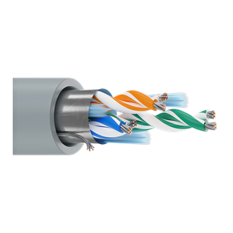 Belden 9680 24/3P RS-232/422 Low Cap Cable TC Shielded CM PE/PVC 300V Chrome