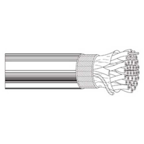 Belden 9835 Multi-Conductor - Low Capacitance Computer Cable for EIA RS-232/422 10-Pair 24 AWG PER SH PVC Chrome