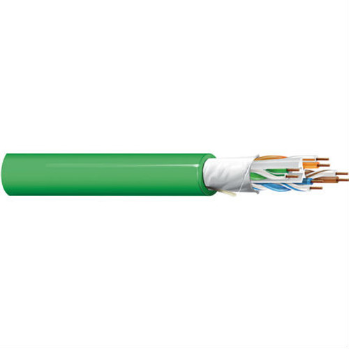 Belden 10GXS13-005-RB Copper Cable, 10GXS Category 6A Small Diameter, Nonbonded-Pair, 4-pair, 23 AWG, CMP, Green, 1000 ft Reel-In-Box