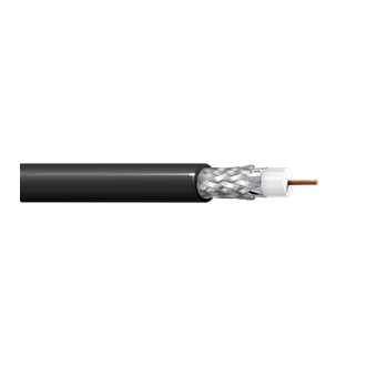 Belden 1694SB 18 AWG SDI RG-6 Coax Cable BC Shielded CMR FPE/PVC 300V Black