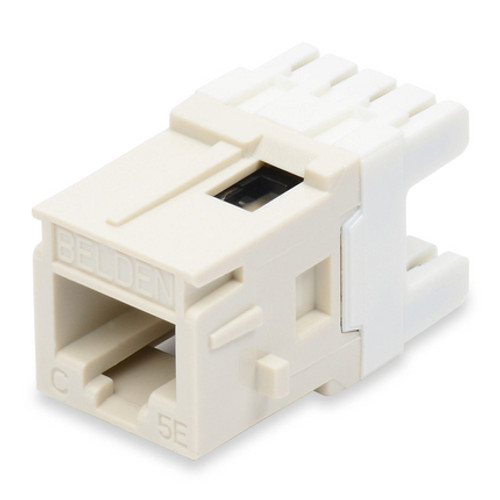 Belden AX101046 CAT5E Modular Jack, RJ45, MDVO style, White