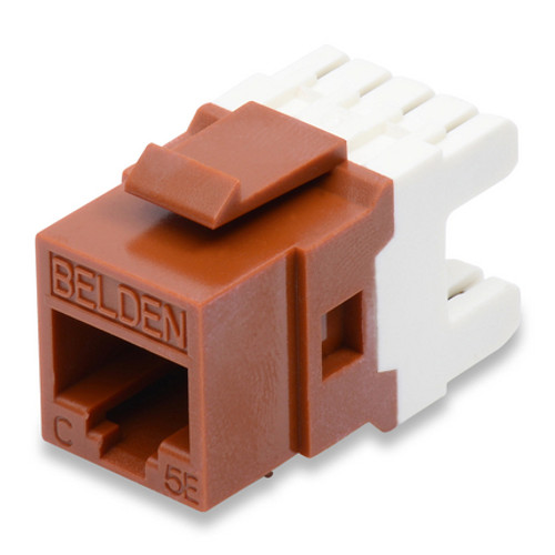 Belden AX101311 CAT5E Modular Jack, RJ45, KeyConnect style, Orange (TIA 606)