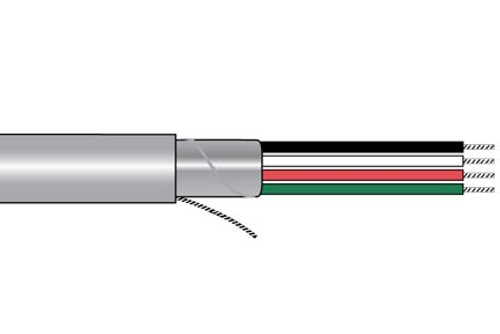 Alpha 6300/4 SL001 24AWG 7/32 4C FOIL SHLD Slate