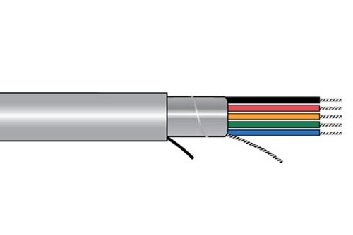 Alpha 5096C SL001 24AWG 7/32 6C FOIL SHLD Slate