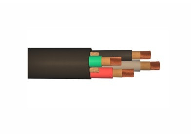 4/2C Bunch-Stranded Bare Copper Multi-Conductor Power Cable 600V / 2KV 90C EPDM Black