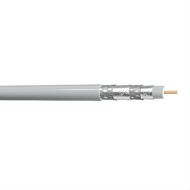 M660T-BVW Cable coaxial RG-6 60% Tri-Shield liso blanco