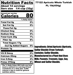 Apricots Nutritional