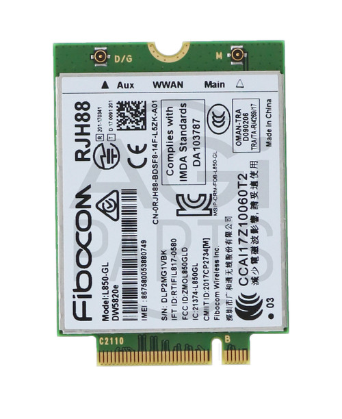 DELL 3100 (NON-TOUCH) (2 USB-C) (with cellular WWAN) WWAN LTE CARD