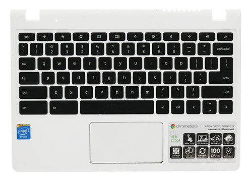 ACER C720P (TOUCH) *RECERTIFIED* PALMREST WITH KEYBOARD & TOUCHPAD (WHITE)