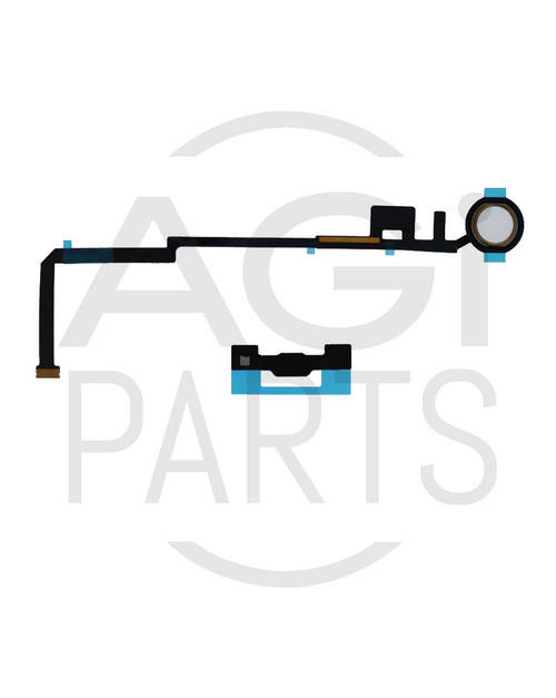 iPad 7 / iPad 8 / iPad 9 Home Button with Flex Cable - White with Gold Trim