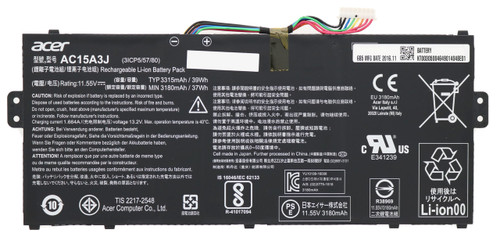 ACER CB5-312T (TOUCH) / CP713-1WN (TOUCH) *RECERTIFIED* BATTERY 3 CELL (WITH BOTTOM BRACKETS)