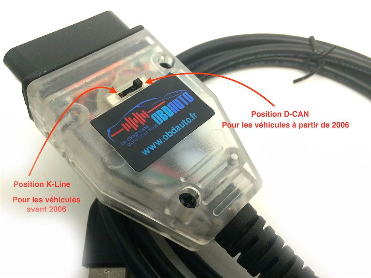 Interface K + DCAN USB OBD2 pour BMW avec interrupteur câble kdcan logiciel  inpa bmw