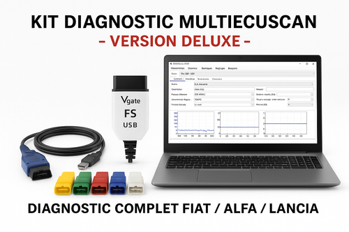 Kit Diagnostic Multiecuscan – Version Deluxe (Fiat, Alfa Romeo, Lancia) Kit Diagnostic Multiecuscan – Version Deluxe (Fiat, Alfa Romeo, Lancia)