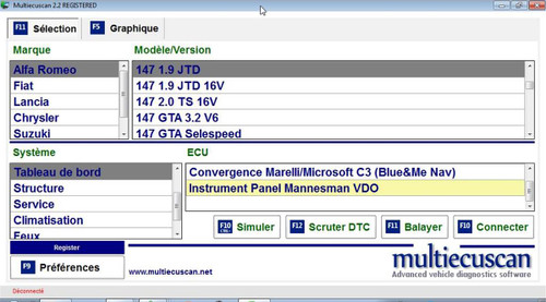 Interface Cantiecar USB/Bluetooth spécial FIAT ALFA LANCIA avec licence multiecuscan 1 an Interface Cantiecar USB/Bluetooth spécial FIAT ALFA LANCIA avec licence multiecuscan 1 an