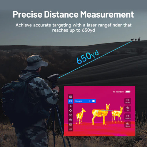 TOPDON TS005 – Monoculaire thermique 384×288 IR, objectif 35 mm, mesure laser 650 m