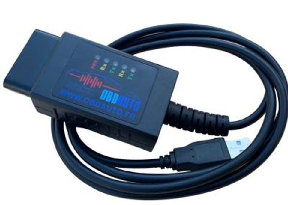 Interface de diagnostic automobile multi-marques OBD DIAG (compatible ELM327) pour PC (version USB)