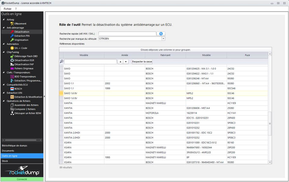 RocketDump  + RocketDump EVO pour l'automobile (Edition Professionnelle) RocketDump  + RocketDump EVO pour l'automobile (Edition Professionnelle)