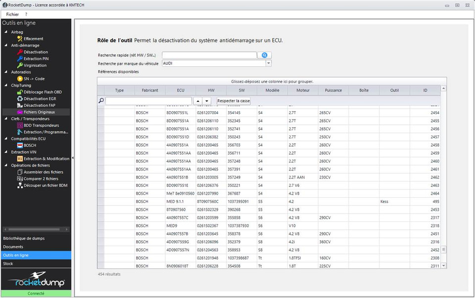 RocketDump  + RocketDump EVO pour l'automobile (Edition Professionnelle) RocketDump  + RocketDump EVO pour l'automobile (Edition Professionnelle)