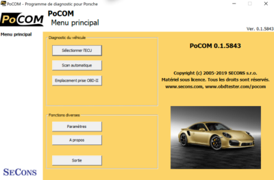 POCOM version "Pro" pour véhicules Porsche de 1996 à 2022 +