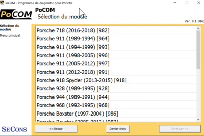 POCOM version "Pro" pour véhicules Porsche de 1996 à 2022 +