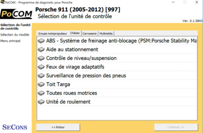 POCOM version "Pro" pour véhicules Porsche de 1996 à 2022 +