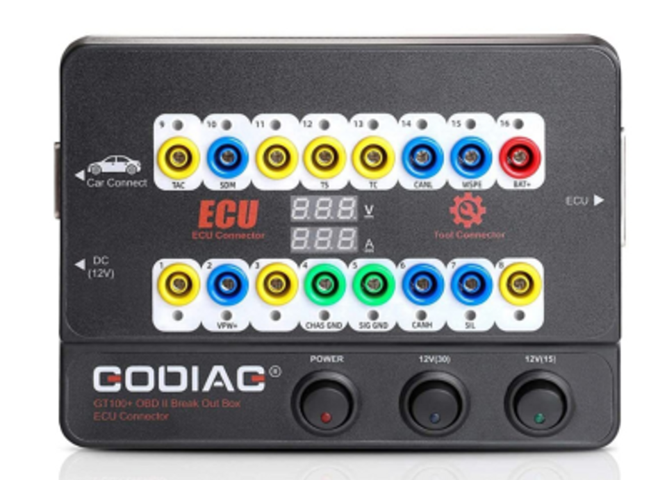 GODIAG GT100 + Nouvelle Génération de Break Out Box avec afficheur numérique Tension & courant GODIAG GT100 + Nouvelle Génération de Break Out Box avec afficheur numérique Tension & courant