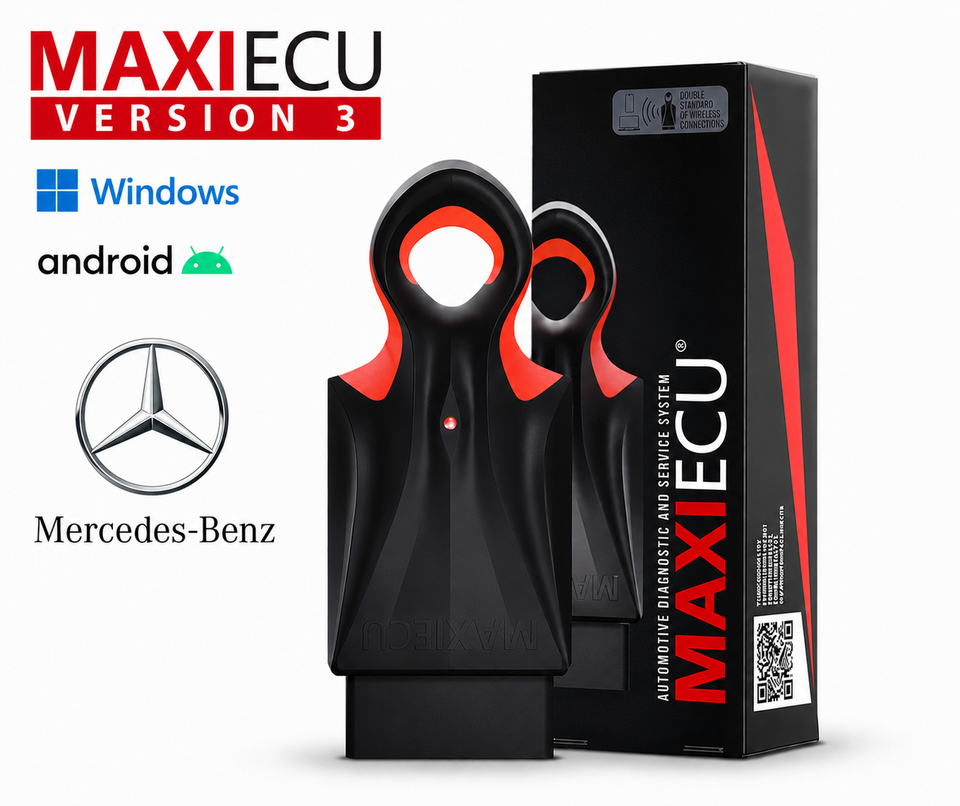 Pack pro Mercedes : Interface professionnelle Maxiecu + Logiciel MAXIECU 3 en français (Windows et Android)