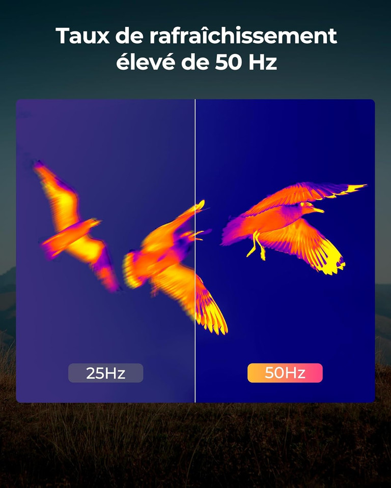 TOPDON TS004 – Monoculaire thermique 50 Hz, 410 m de détection, IP67