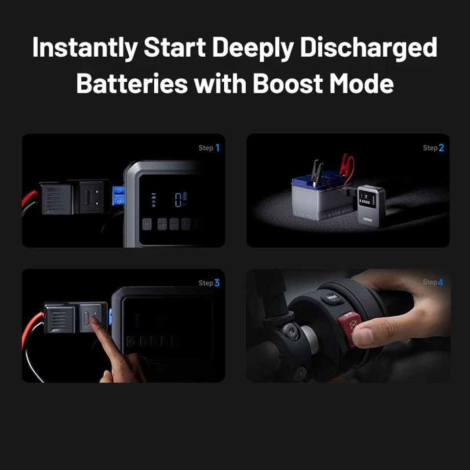 TOPDON V1200 Air – Booster 1200 A avec Compresseur Intelligent 150 PSI