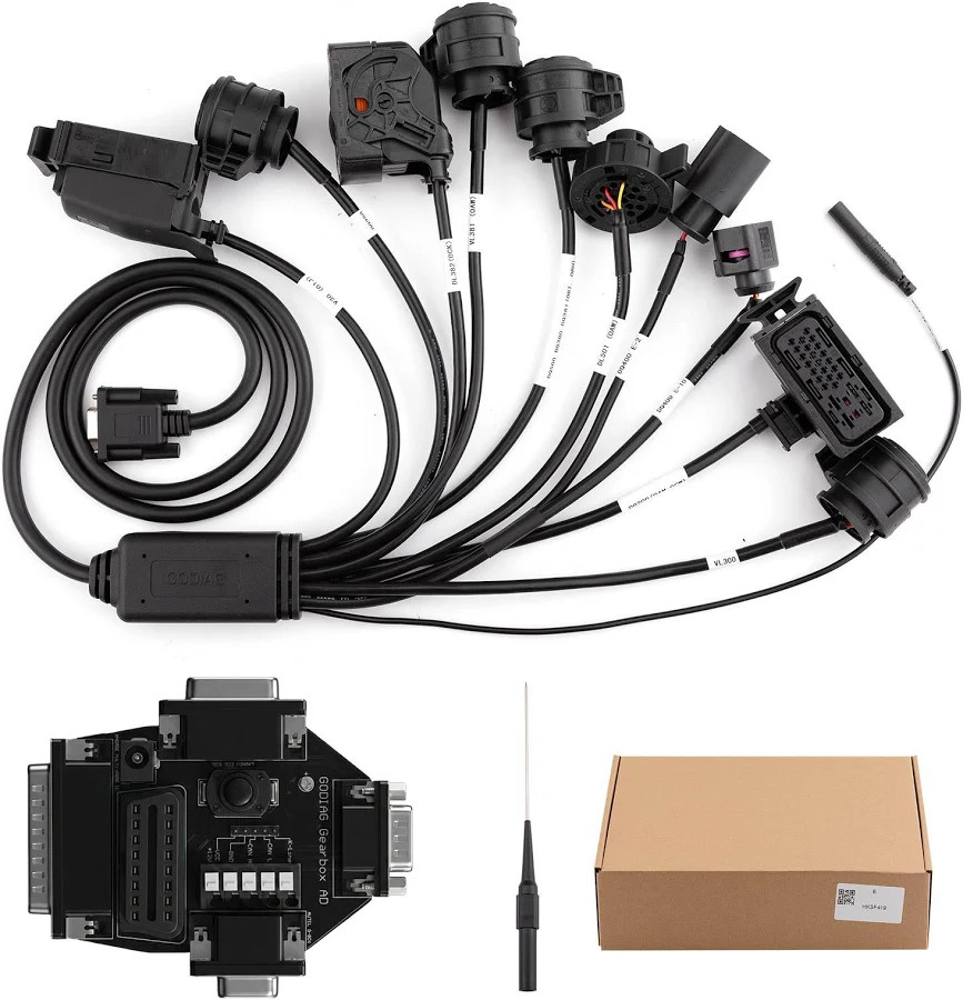 GODIAG Gearbox Cable 9-en-1 pour VAG – Kit de connexion DSG & DL382/DQ500 pour AUTEL G-BOX et XHORSE Multi-Prog