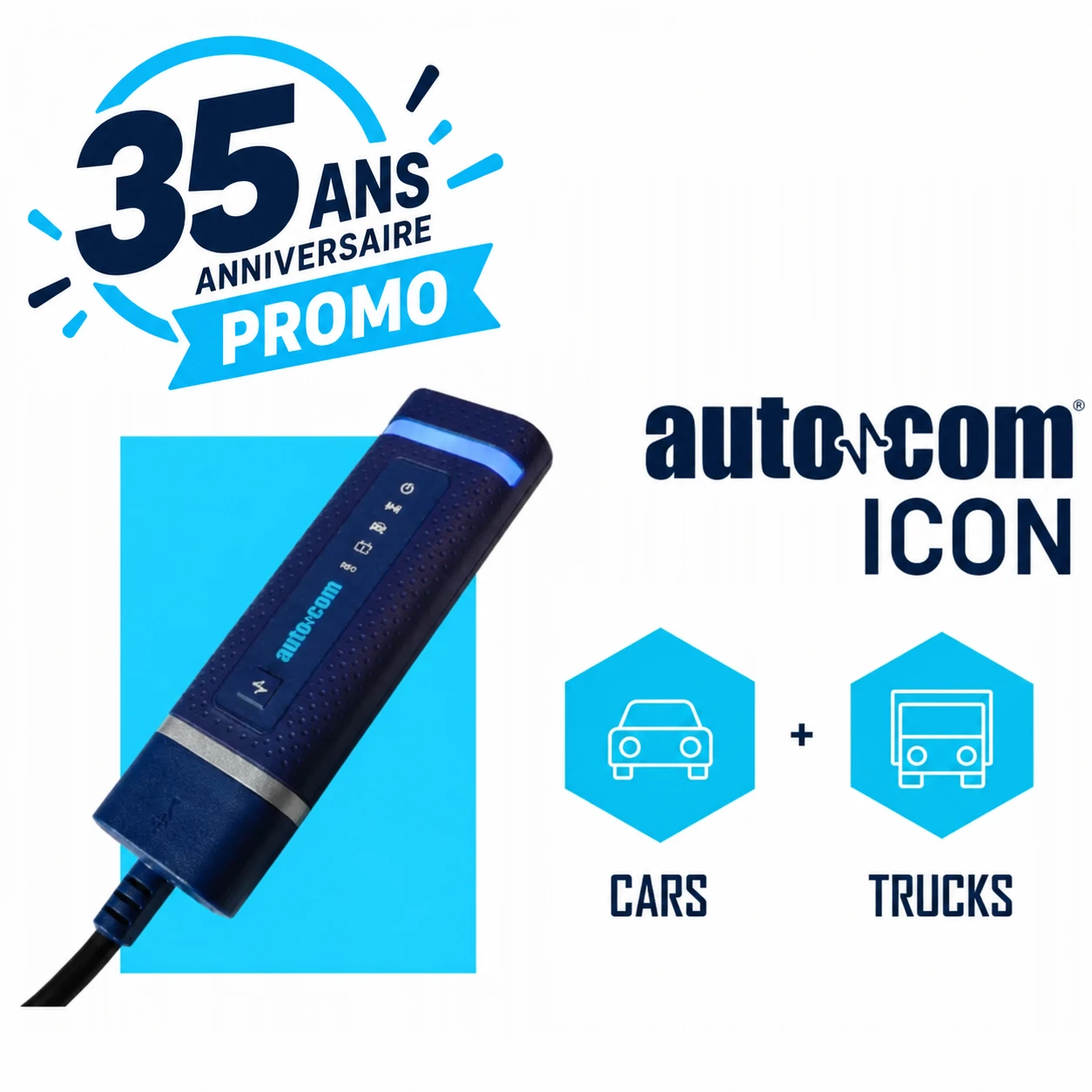 Autocom ICON Officiel – Licence CARS Pro + Gateways inclus + Trucks