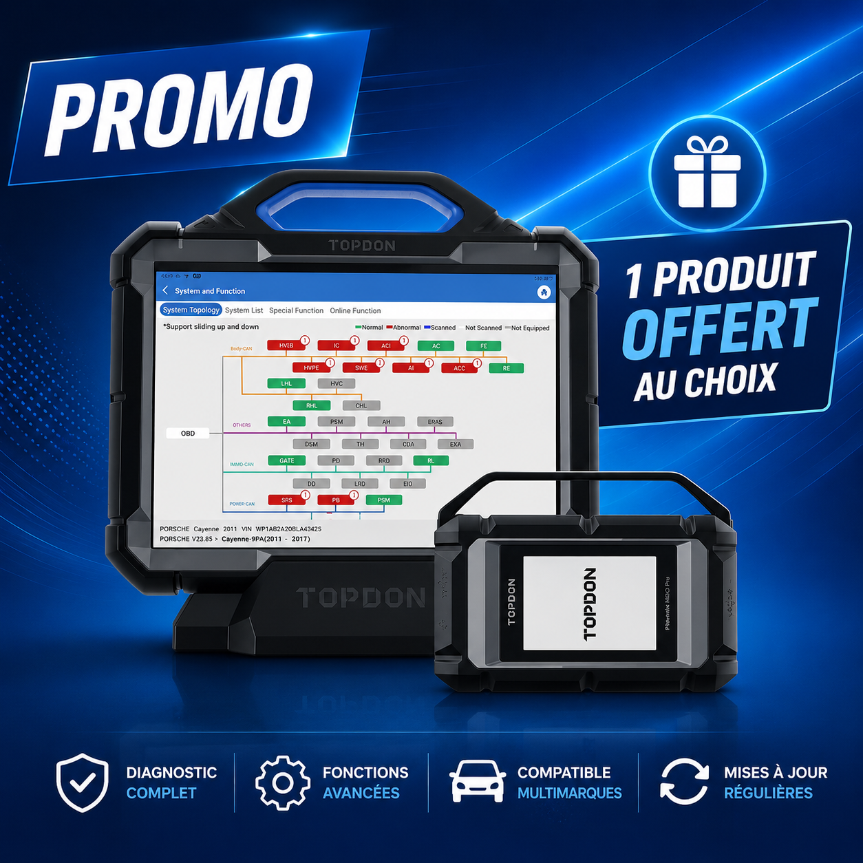 TOPDON Phoenix Max – Valise Diagnostic Professionnelle Haute Performance