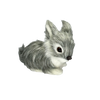 Rabbit Laying - Gray Front