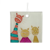 Three Cats Glass Plate Back