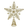 Gold Sparkling Star Tree Topper Back