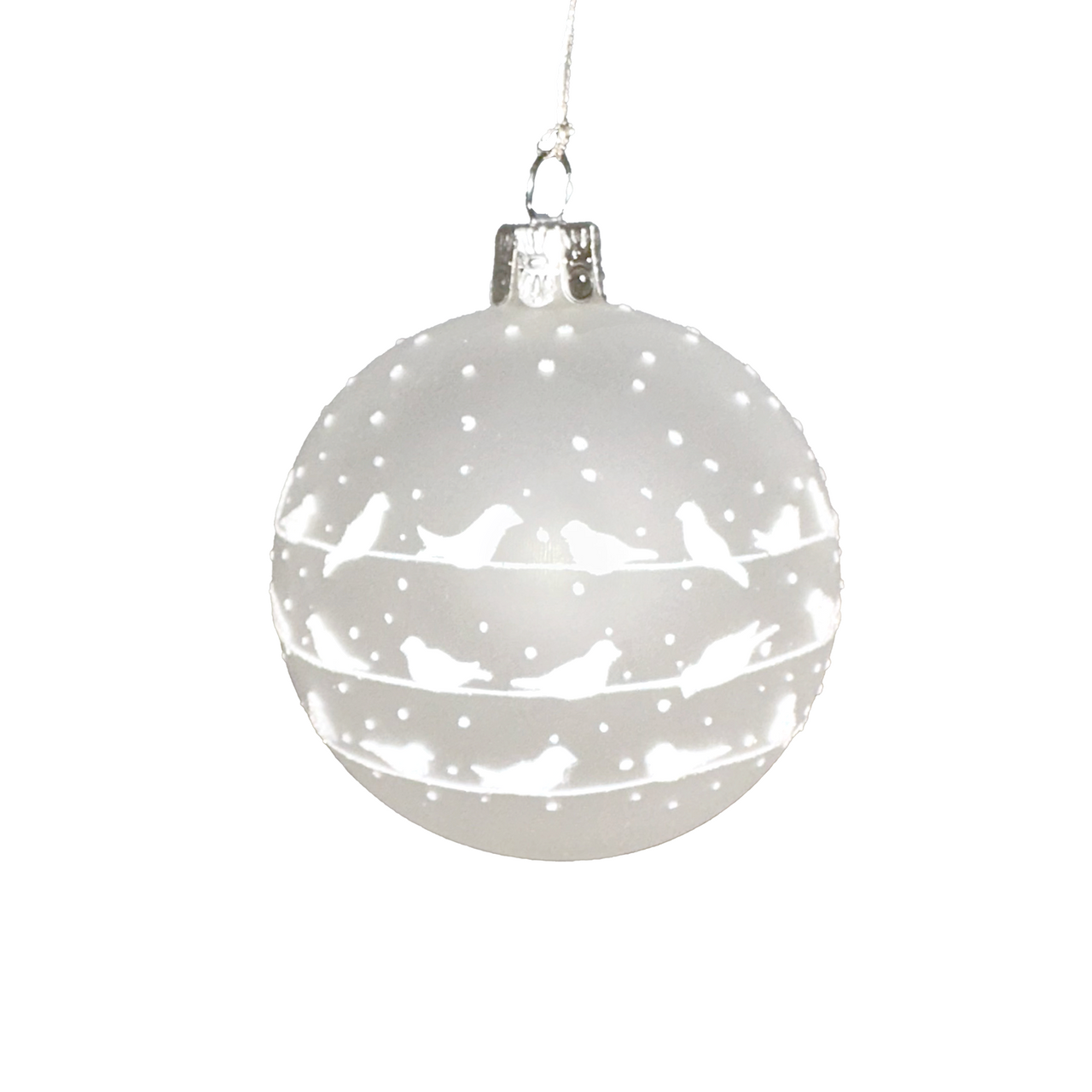 Silver and White Christmas Ornaments