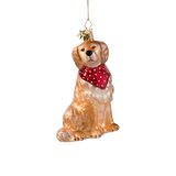 Golden Retreiver Glass Ornament