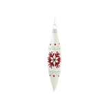 White & Red Snowflake Spire