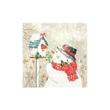 Snowman with Birdhouse Napkins