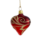 Red with Gold Filigree Heart